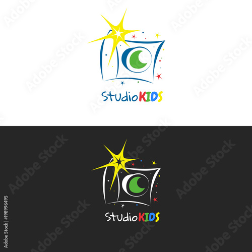 Photo Studio Kids Logo design.
