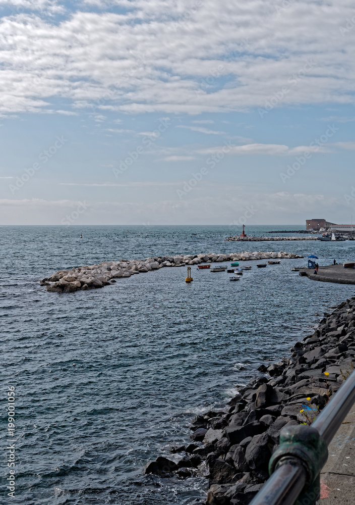 detail of little harbour before castel dell ovo