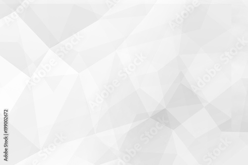 Abstract background of polygons on white background.