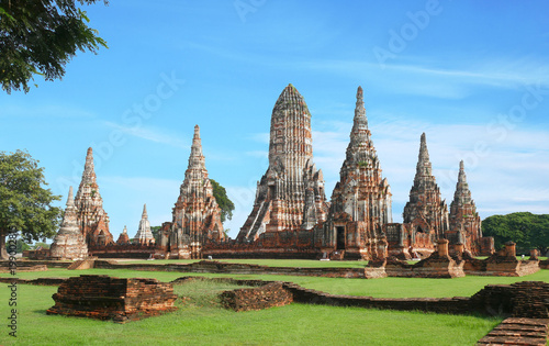 Wat Chaiwatthanaram Buddhist temple in the city of Ayutthaya Historical Park, Thailand. Ayutthaya's best known temples and a major tourist attraction. © nunawwoofy