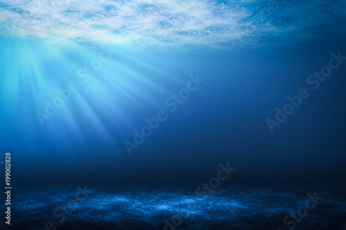 Sunbeam Abstract underwater backgrounds in the sea.