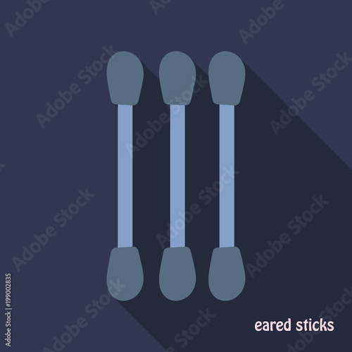 Realistic cotton ear swab set. Vector illustration.