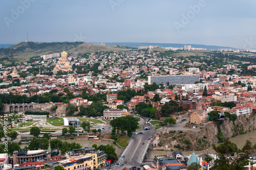 Fototapeta Naklejka Na Ścianę i Meble -  Beautiful panoramic view of Tbilisi, Georgia
