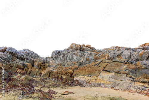 Big rock on isolated white background. This has clipping path.