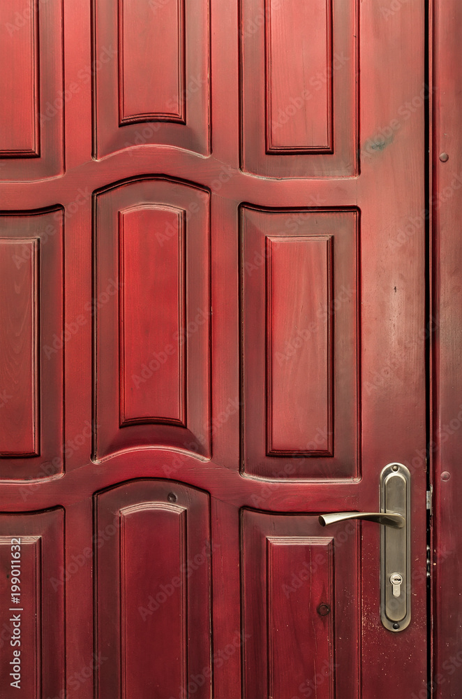Abstract closed red steel door photo Abstract closed red steel door photo