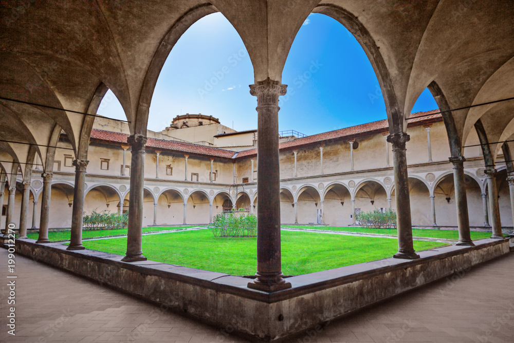 Courtyard of basilica Santa Croce