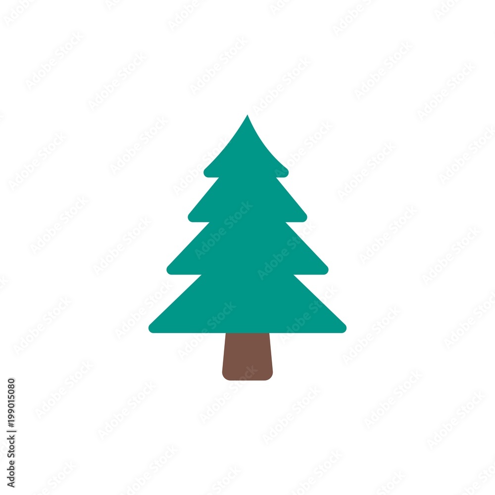 pine tree, pine forest flat vector icon. Modern simple isolated sign. Pixel perfect vector  illustration for logo, website, mobile app and other designs