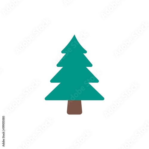pine tree, pine forest flat vector icon. Modern simple isolated sign. Pixel perfect vector  illustration for logo, website, mobile app and other designs