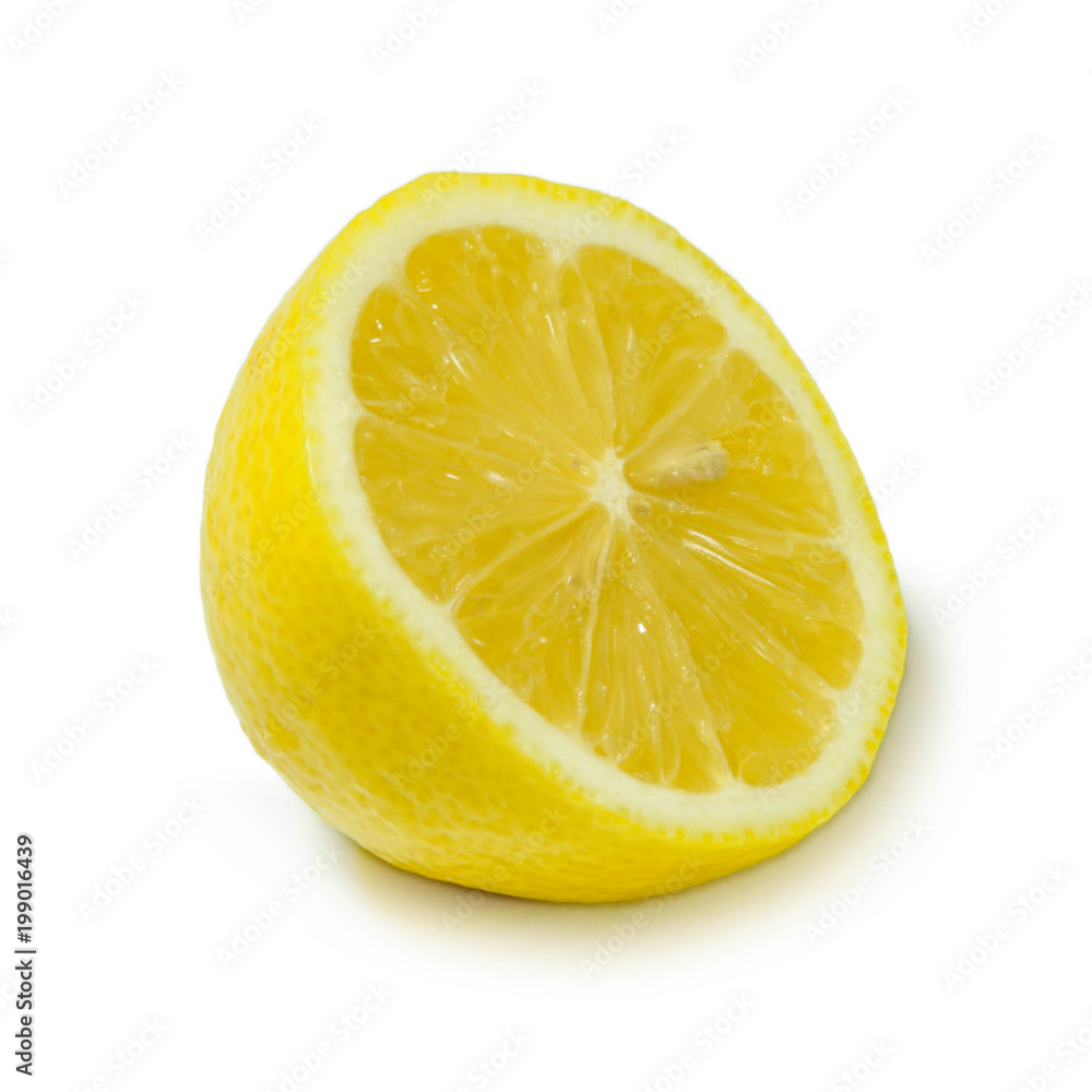 Lemons on a white background