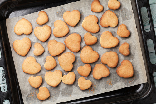 Heart shaped gingerbread cookies