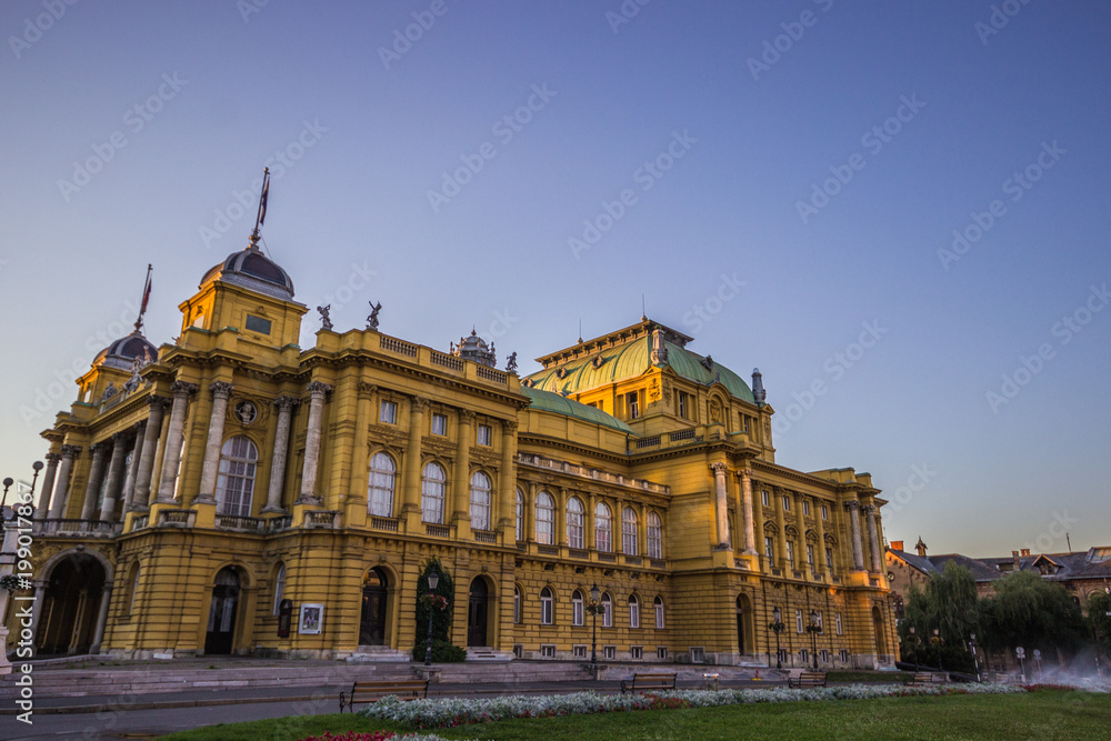 Fotografie Croatian national theater in Zagreb, Croatia