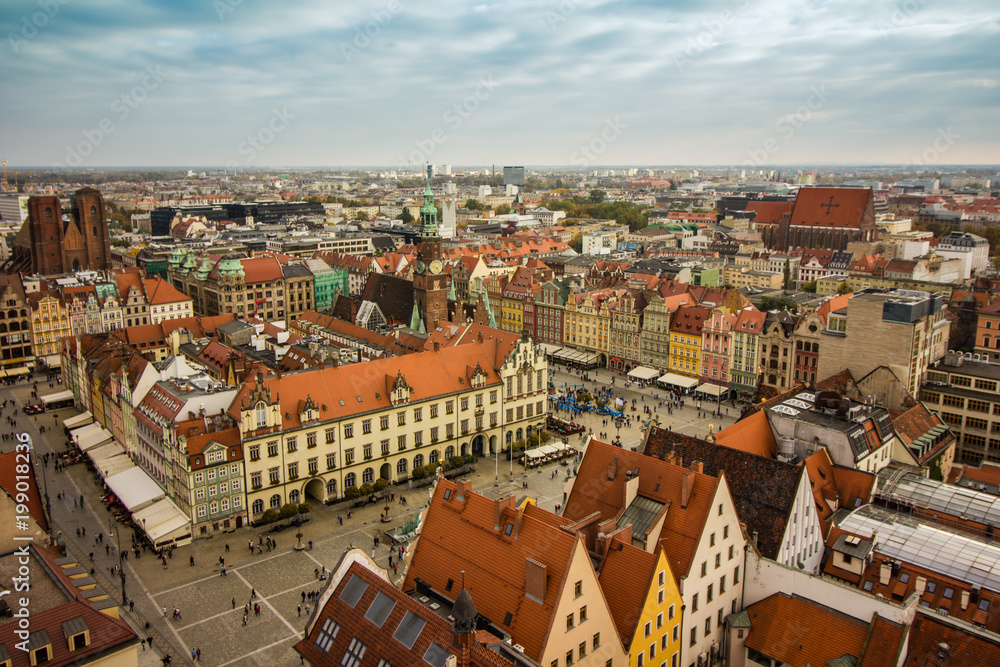 Wroclaw city panorama, Poland