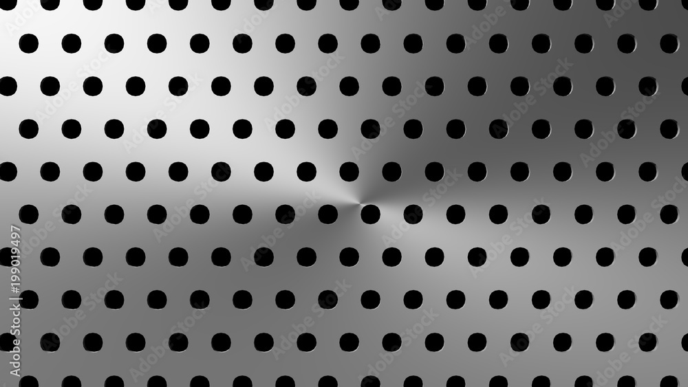 Fondo metálico con agujeros. 3D Fondo metálico con agujeros. 3D