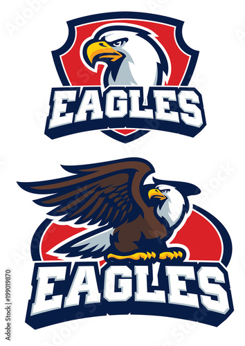 eagle mascot in set