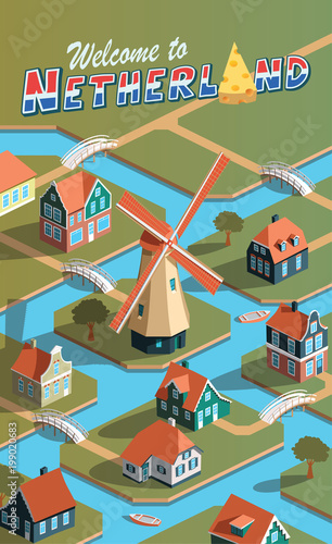 Netherland village landscape