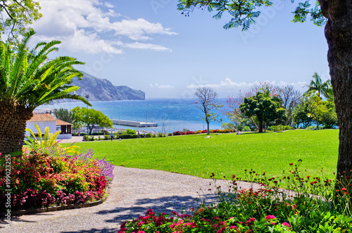 Beautiful park in Funchal, Madeira, Portugal