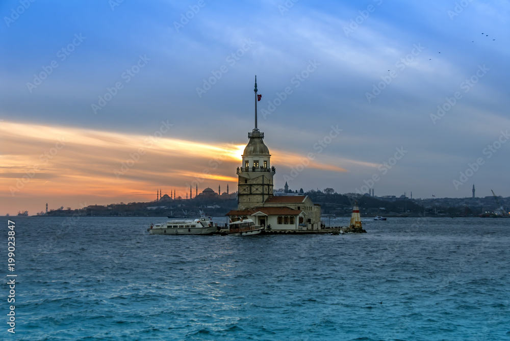 Istanbul, Turkey, 18 January 2009: The Maiden's Tower