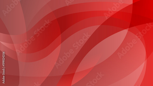 Abstract bright red color wavy background. Elegant round light and dark red gradient shapes texture for software design, web, apps wallpaper. Color of passion, flame