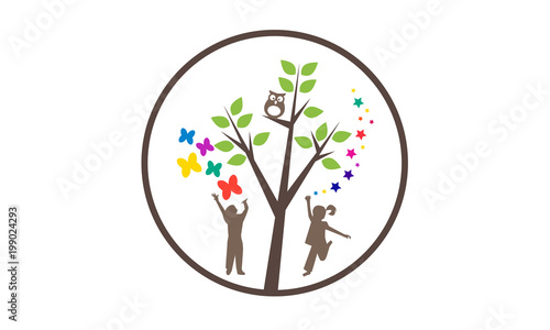 Playground Children Kinder Logo