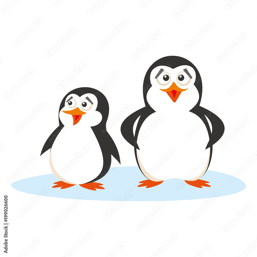Fototapeta premium Wild animals. Penguins Wildlife Vector