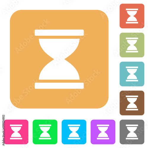 Hourglass rounded square flat icons