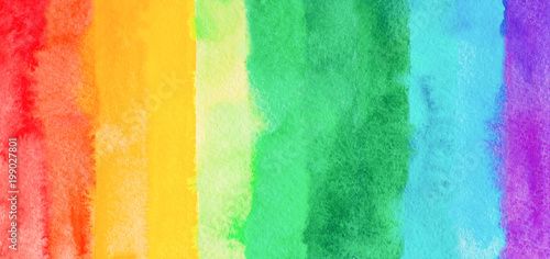 rainbow watercolor gradient color background. hand draw illustration . colored like red, orange, yellow, green, teal, emerald, turquoise, blue, violet