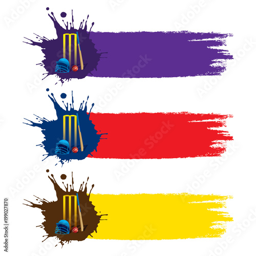 colorful cricket banner or poster design