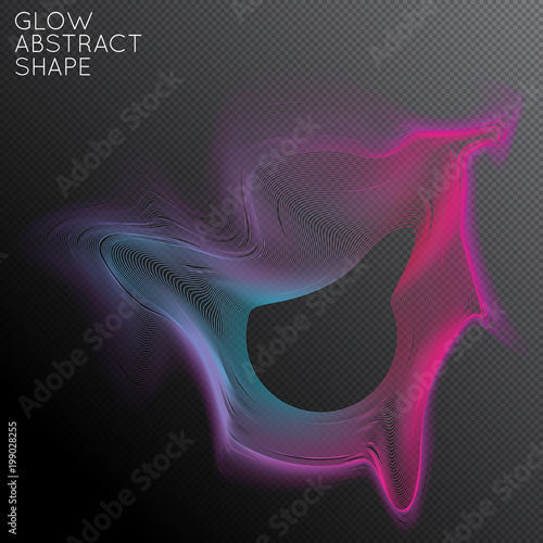 Abstract glow plasma shape