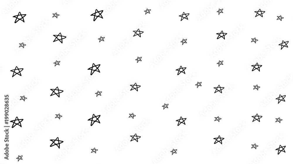Background with animated hand drawn stars Background with animated hand drawn stars