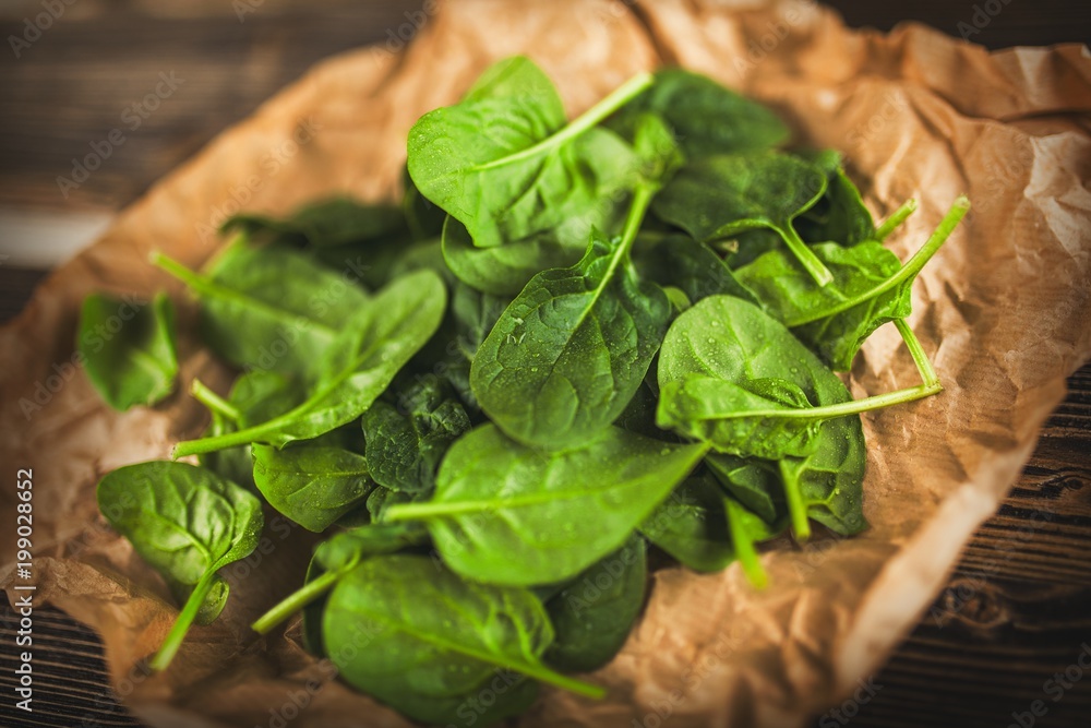 Baby spinach leaves Baby spinach leaves