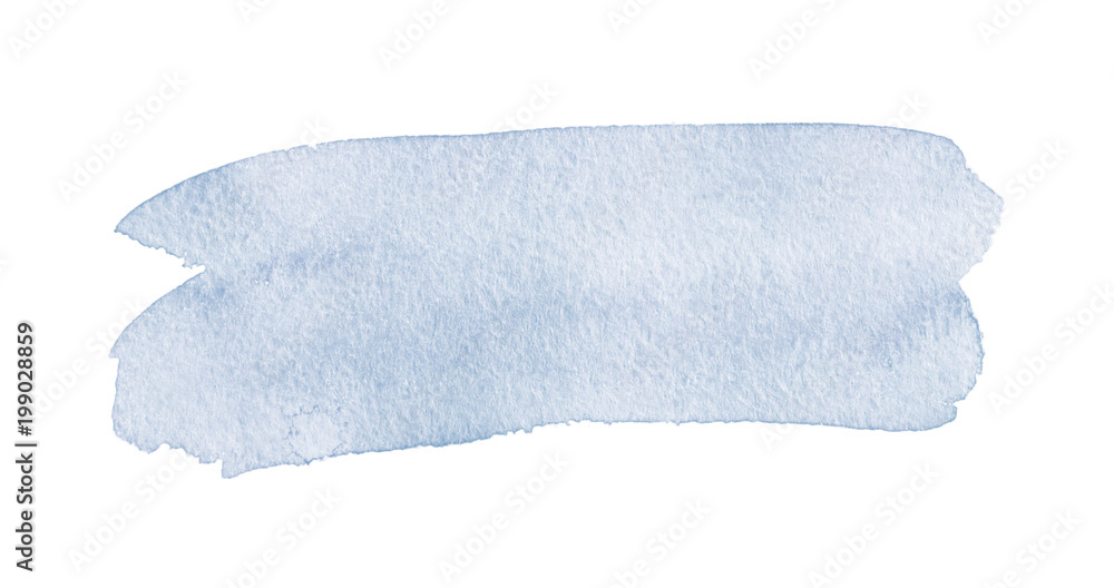 light blue watercolor stripe for text, design, tag, logo Stock Illustration