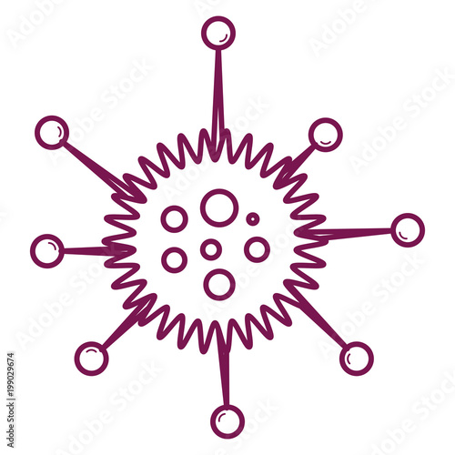 unicellular bacteria laboratory icon vector illustration design