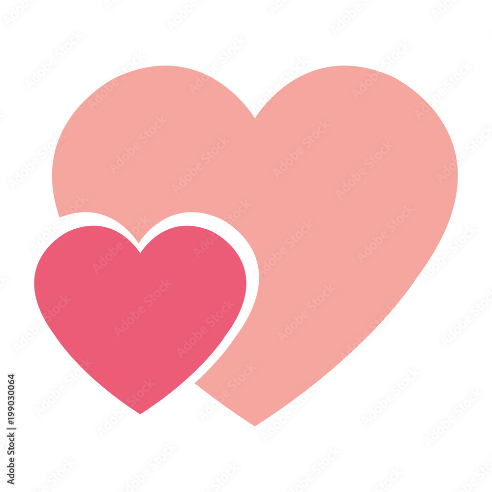 hearts love isolated icon vector illustration design