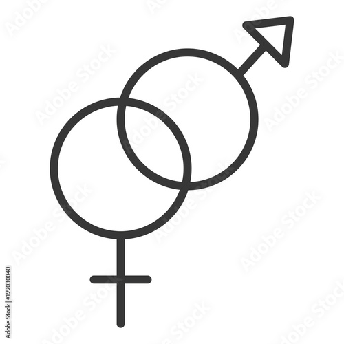 gender male and female crossed vector illustration design