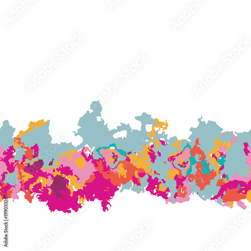 Seamless horisontal pattern. Vector colorful background