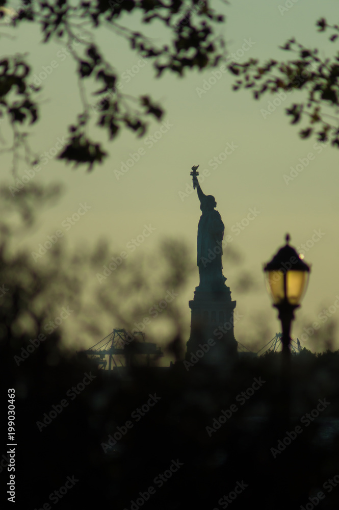 Silhouette of the Statue of Liberty Silhouette of the Statue of Liberty