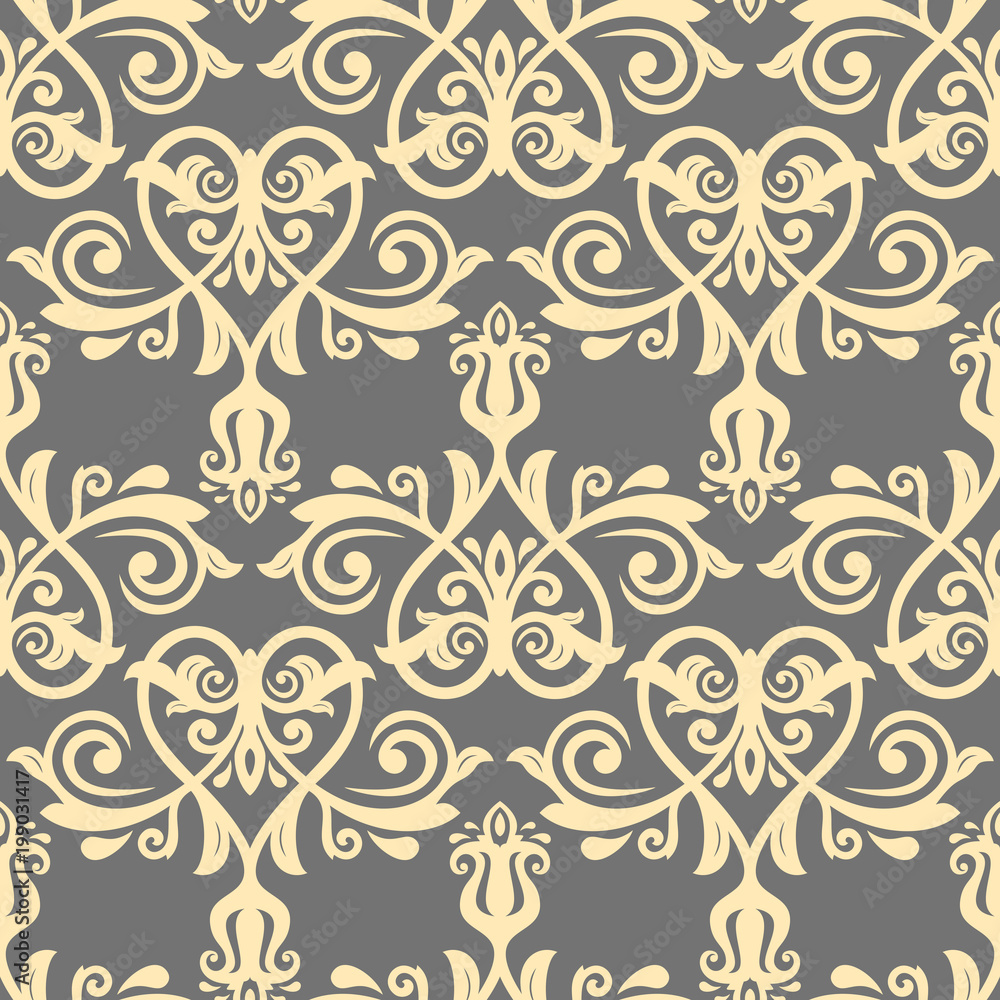 Damask classic pattern. Seamless abstract background with repeating elements. Orient background Damask classic pattern. Seamless abstract background with repeating elements. Orient background