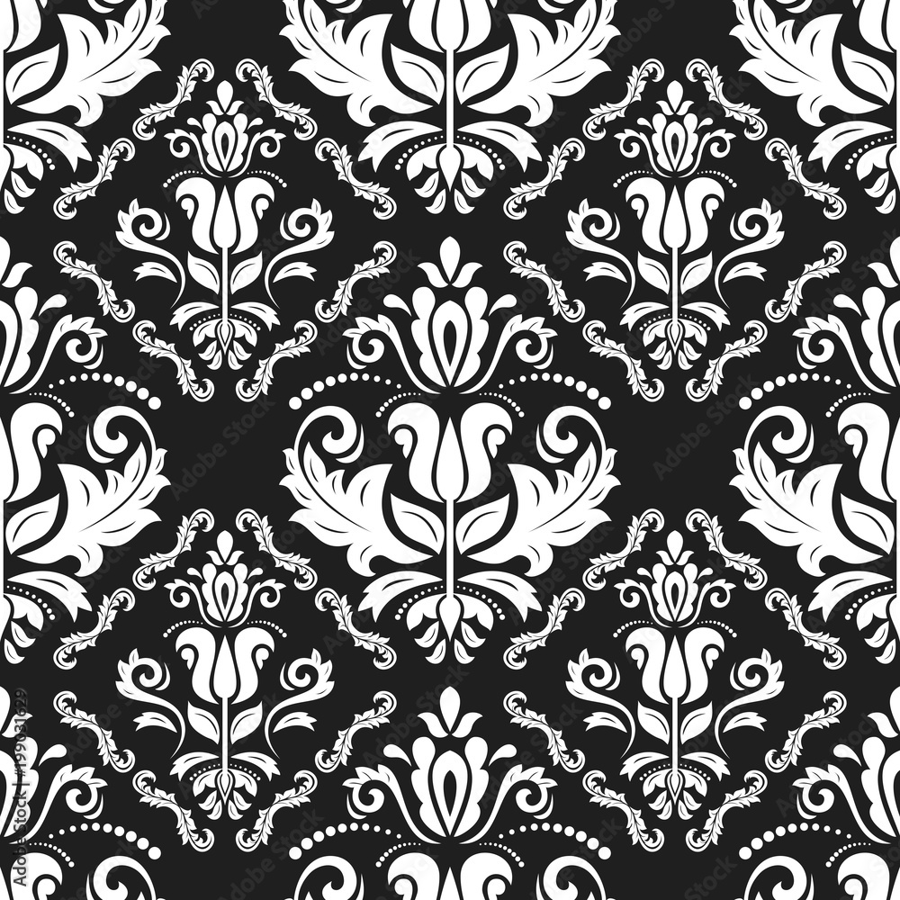 Classic seamless black and white pattern. Traditional orient ornament. Classic vintage background Classic seamless black and white pattern. Traditional orient ornament. Classic vintage background