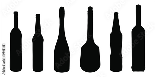 bottle black vector illustration