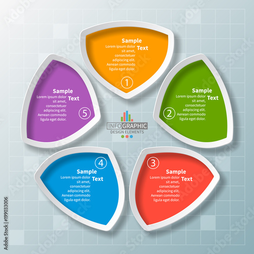 Abstract 3D Paper Infographics