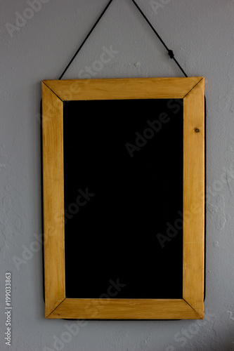 Blackboard on the wall. Gre...