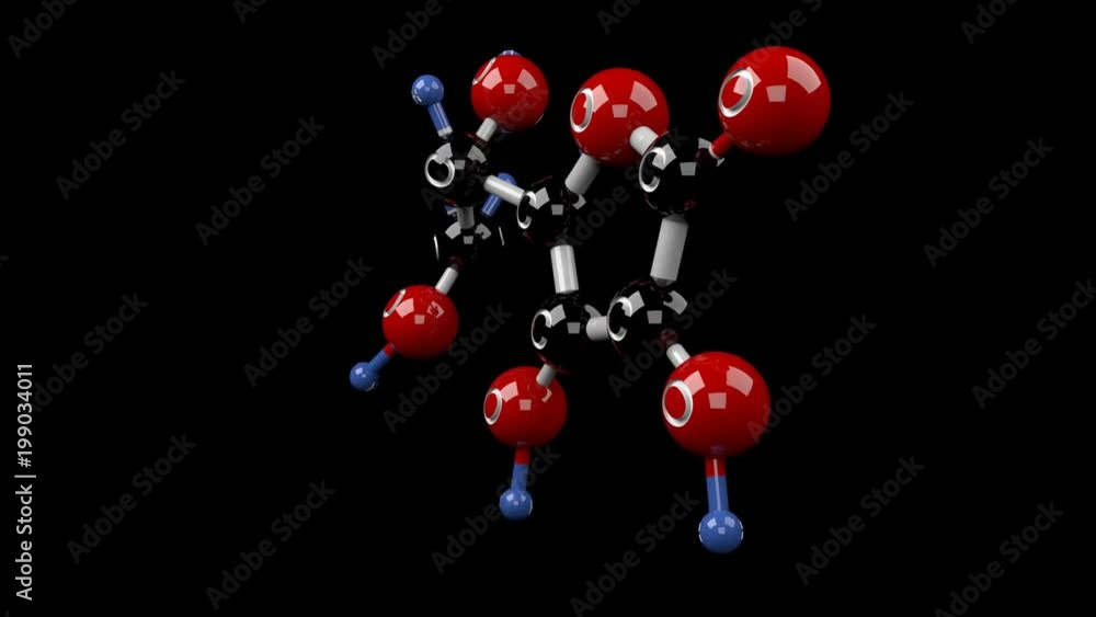 Vitamin C molecule. Molecular structure of ascorbic acid. Alpha channel.
Vitamin C molecule. Molecular structure of ascorbic acid. Alpha channel.