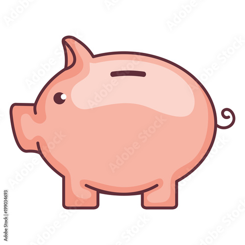 piggy savings isolated icon vector illustration design