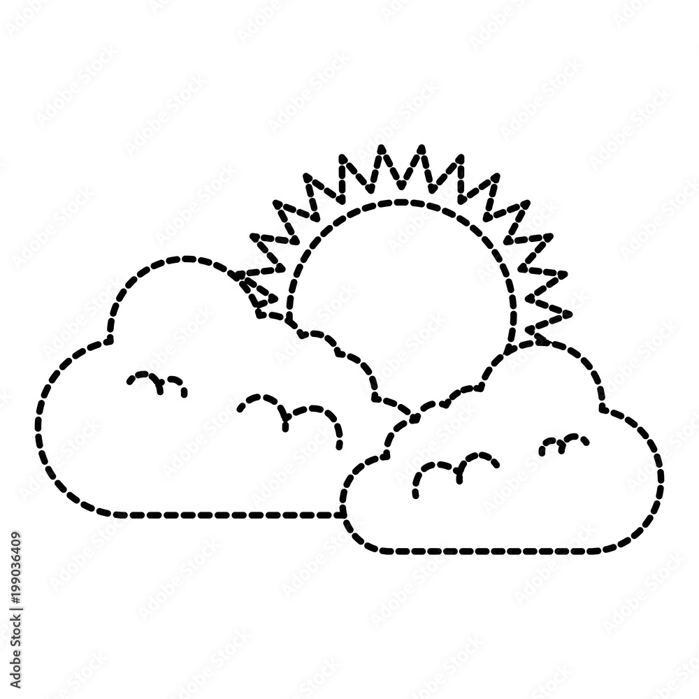climate cloud with sun vector illustration design climate cloud with sun vector illustration design