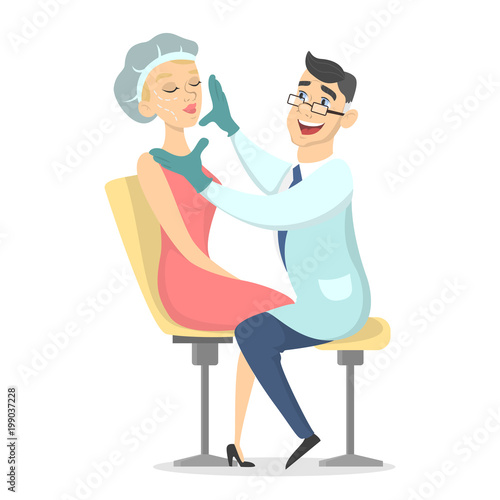 Isolated male cosmetologist.