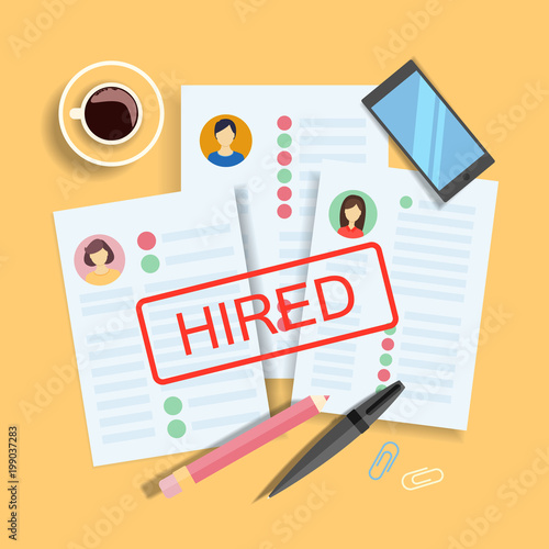 Resume of hired people.