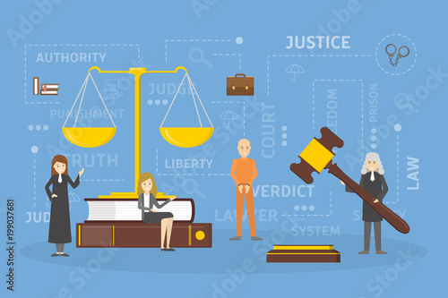 Law concept illustration.