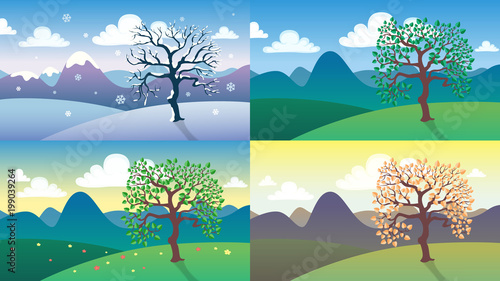Tree seasons set.