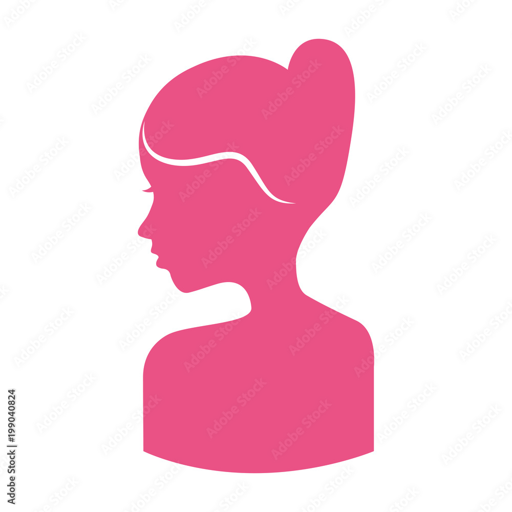 beautiful woman silhouette icon vector illustration design