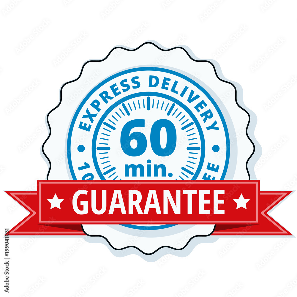 60 minutes Express Delivery illustration 60 minutes Express Delivery illustration